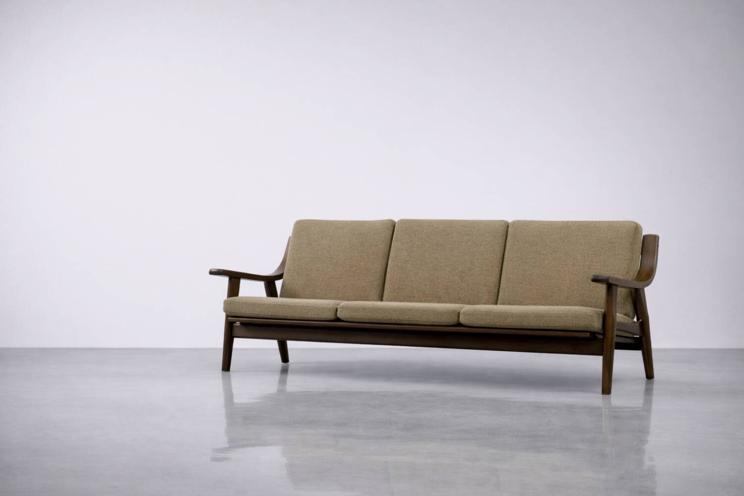 Vintage Mid-Century Modern 3-Seater Sofa & Armchair by Hans J. Wegner