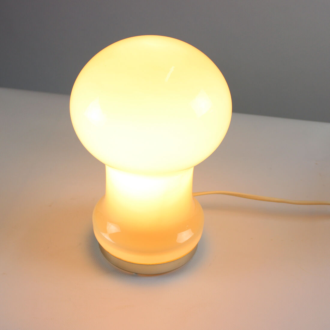 Unique Beige Opaline Glass Table Lamp By Ivan Jakes, Czechoslovakia 1960s