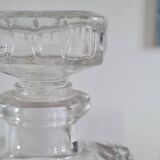 Chiseled glass whiskey decanter