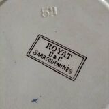 Set of 4 Sarreguemines plates, Royat model, 19th century, early 20th century