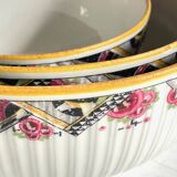 SALAD BOWLS Porcelain MEHUN Art Deco Decor
