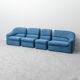 4-module blue sofa from the 1970s – Italian vintage modernist design