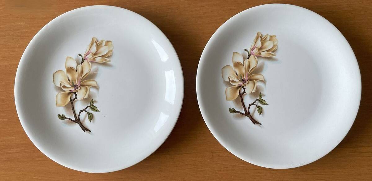 Antique cake service in Saint-Amand earthenware (Nord)