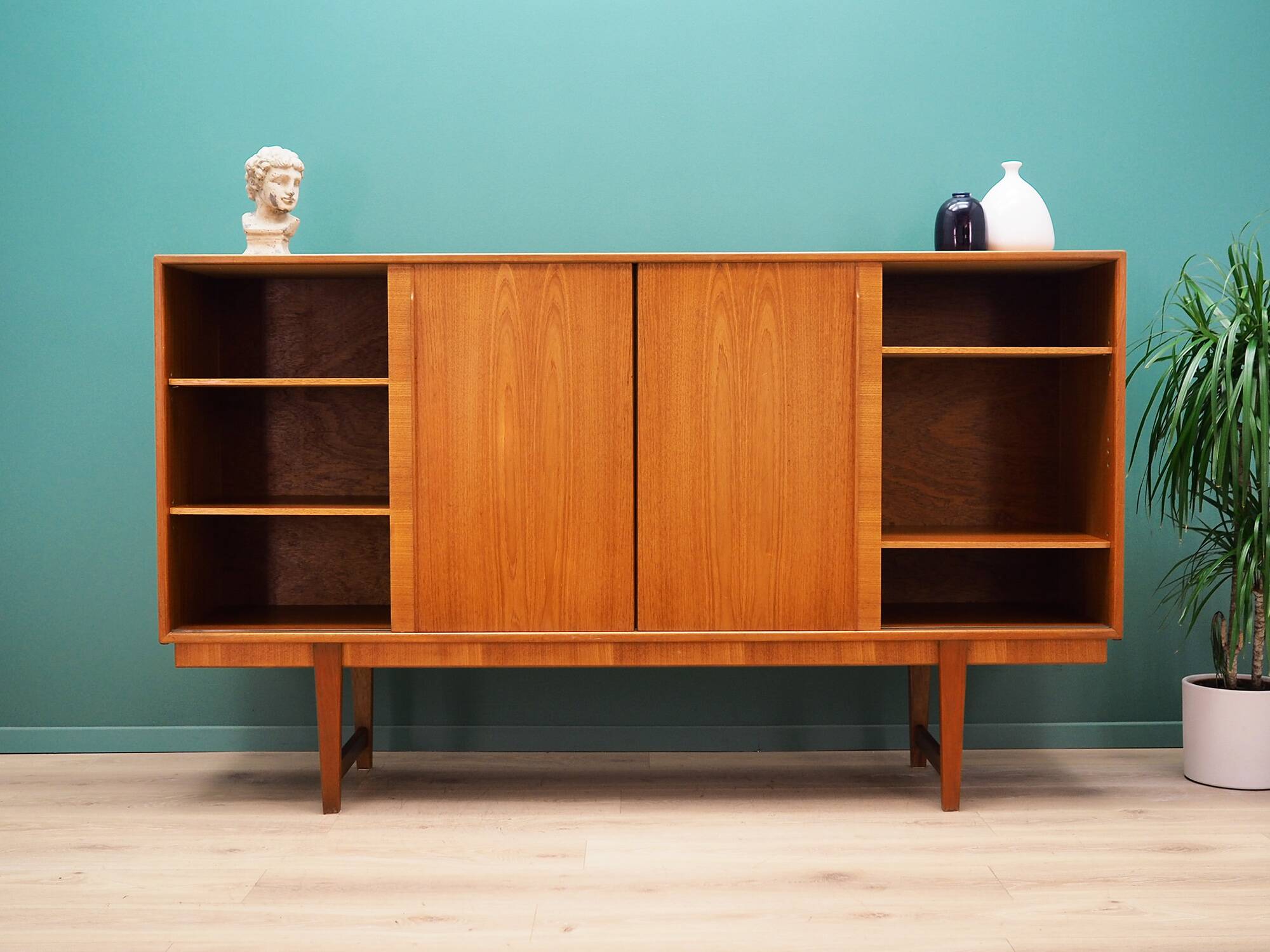 Teak highboard, Danish design, 1960s, production: Denmark