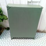 Patinated wooden shelf