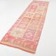 Pink & Orange Vintage Turkish Runner Rug, 103x326Cm