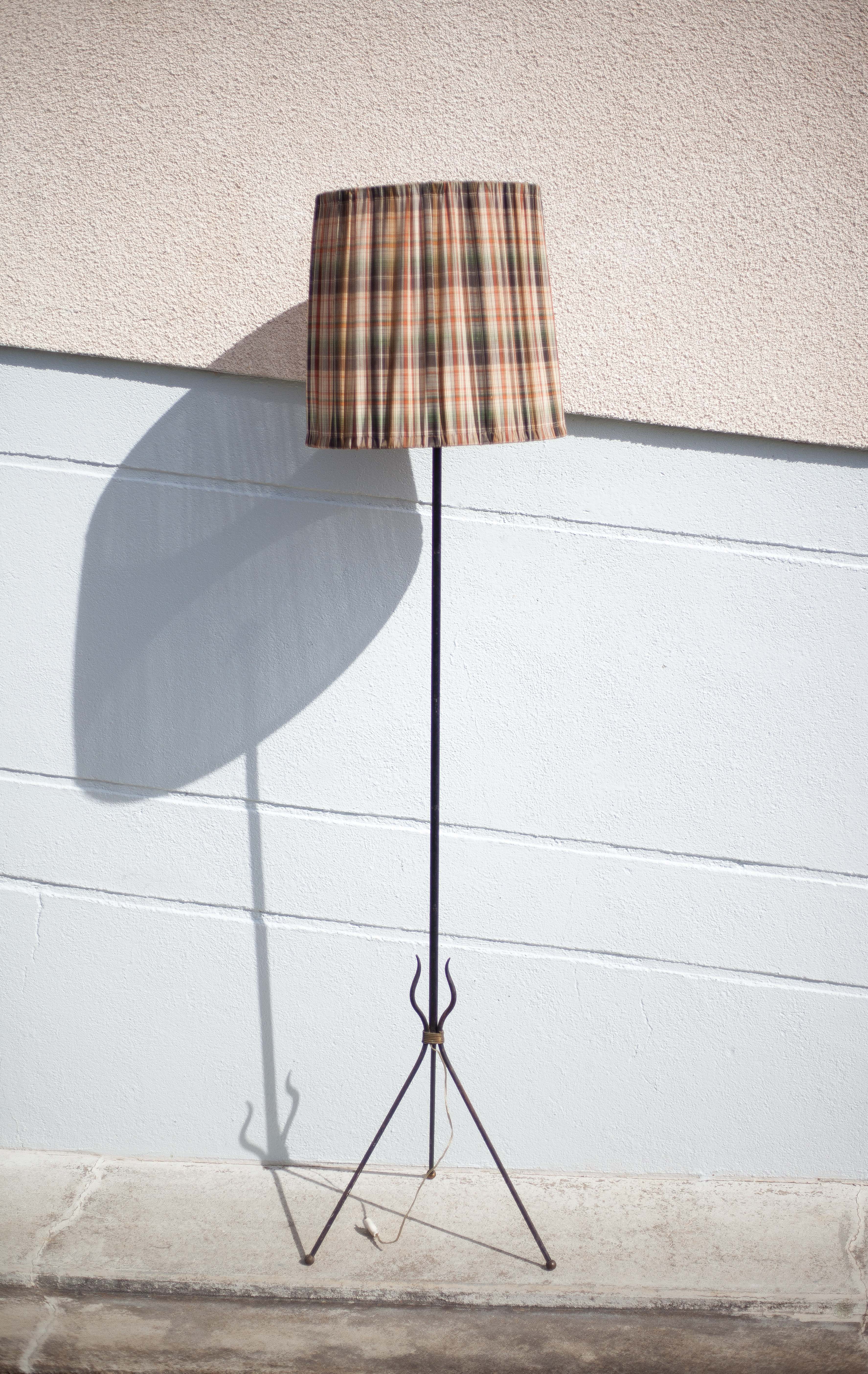 Vintage tripod floor lamp 1950