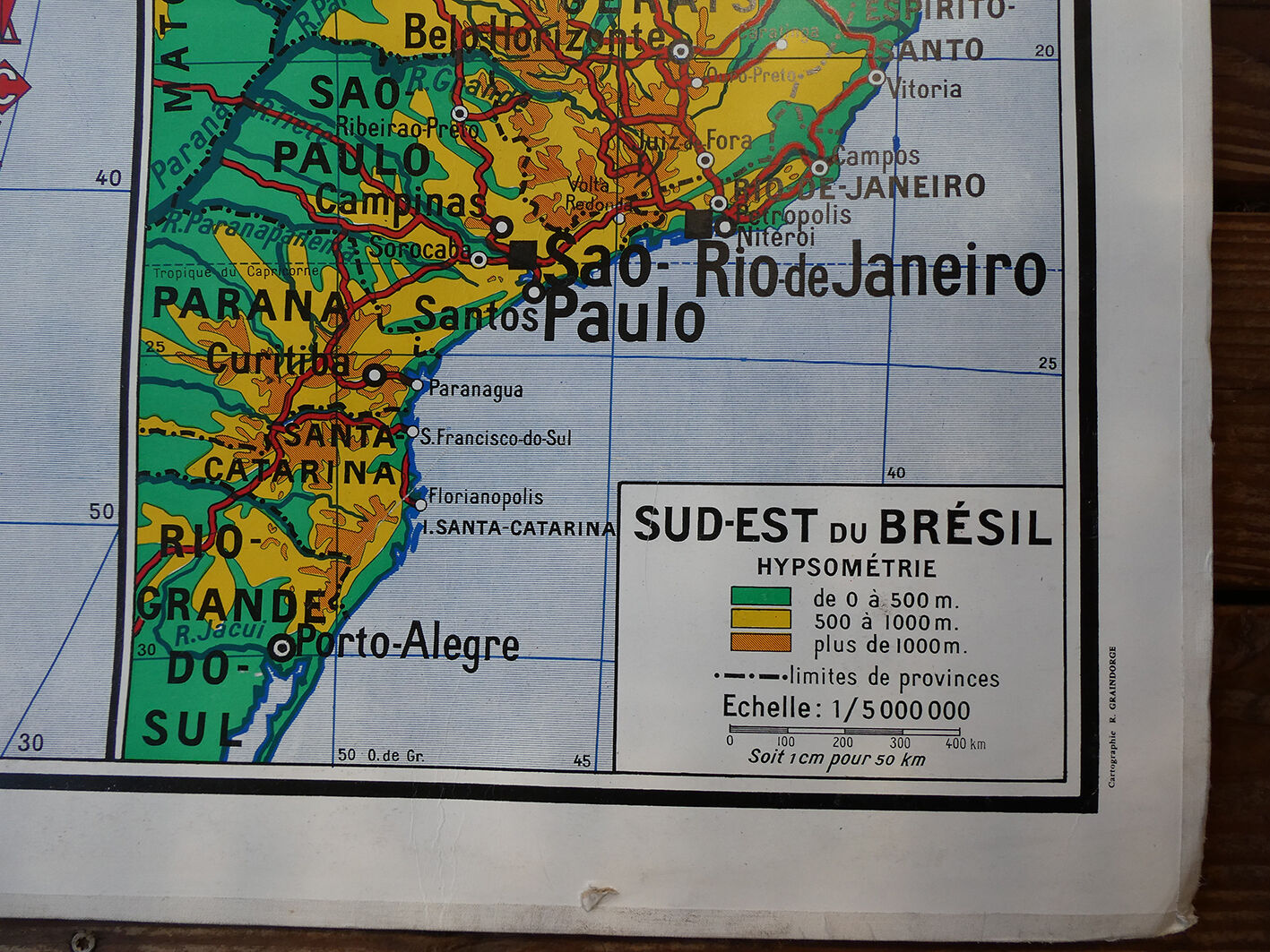 Old school map of South America Hatier no.20