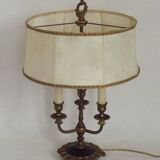 French Empire Style 3 Light Boulotte Table Lamp with Lion Feet and Shade