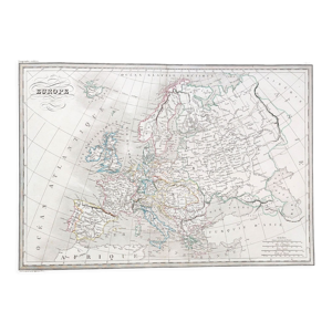 Carte ancienne 1836 carte de l'Europe