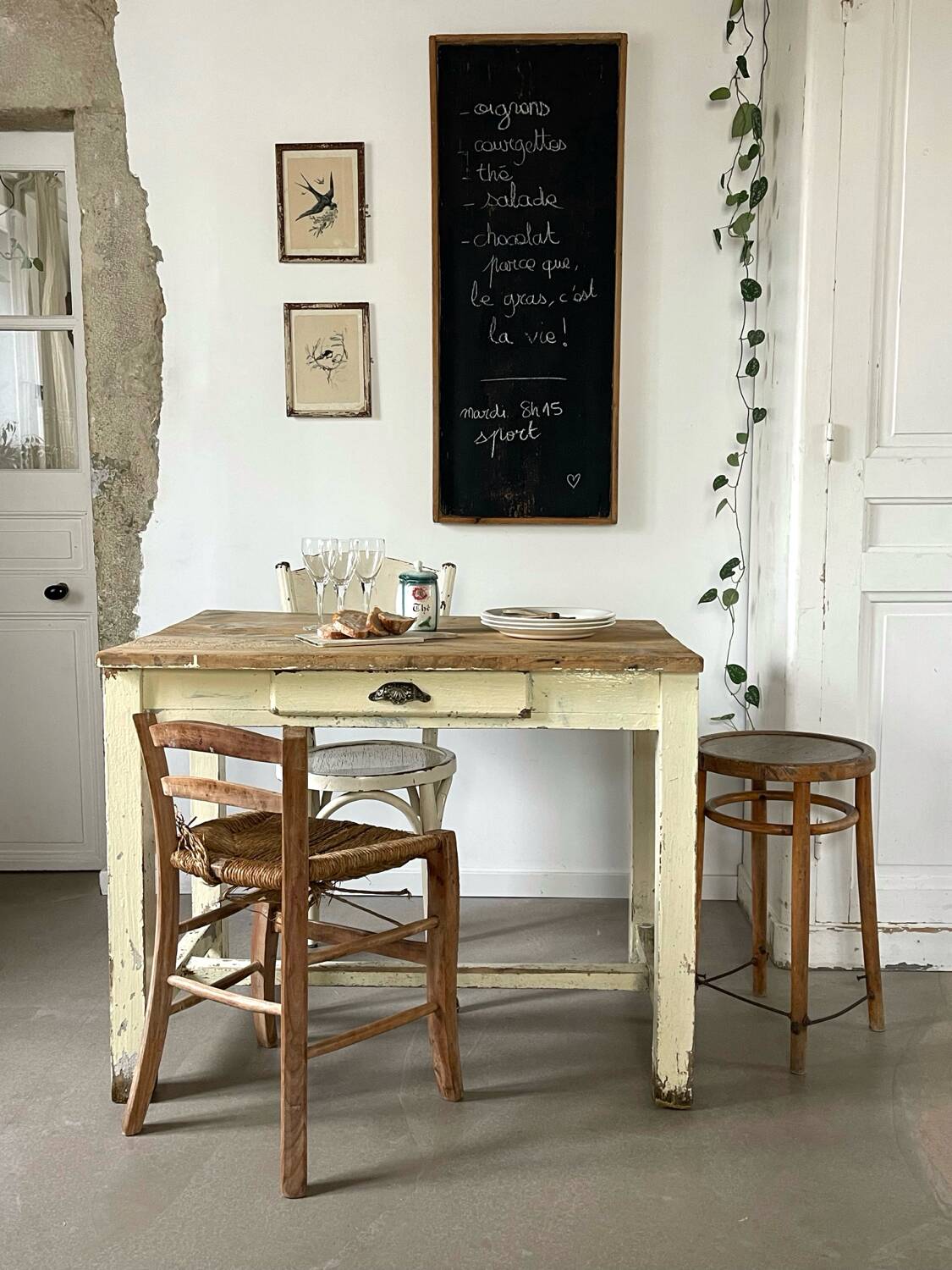 Beige table