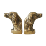 Brass cockers dog bookends