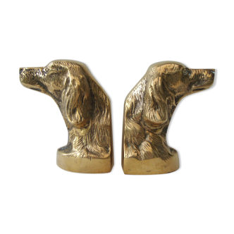 Brass cockers dog bookends