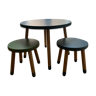 Children's table lot and its 2 Flexa stools