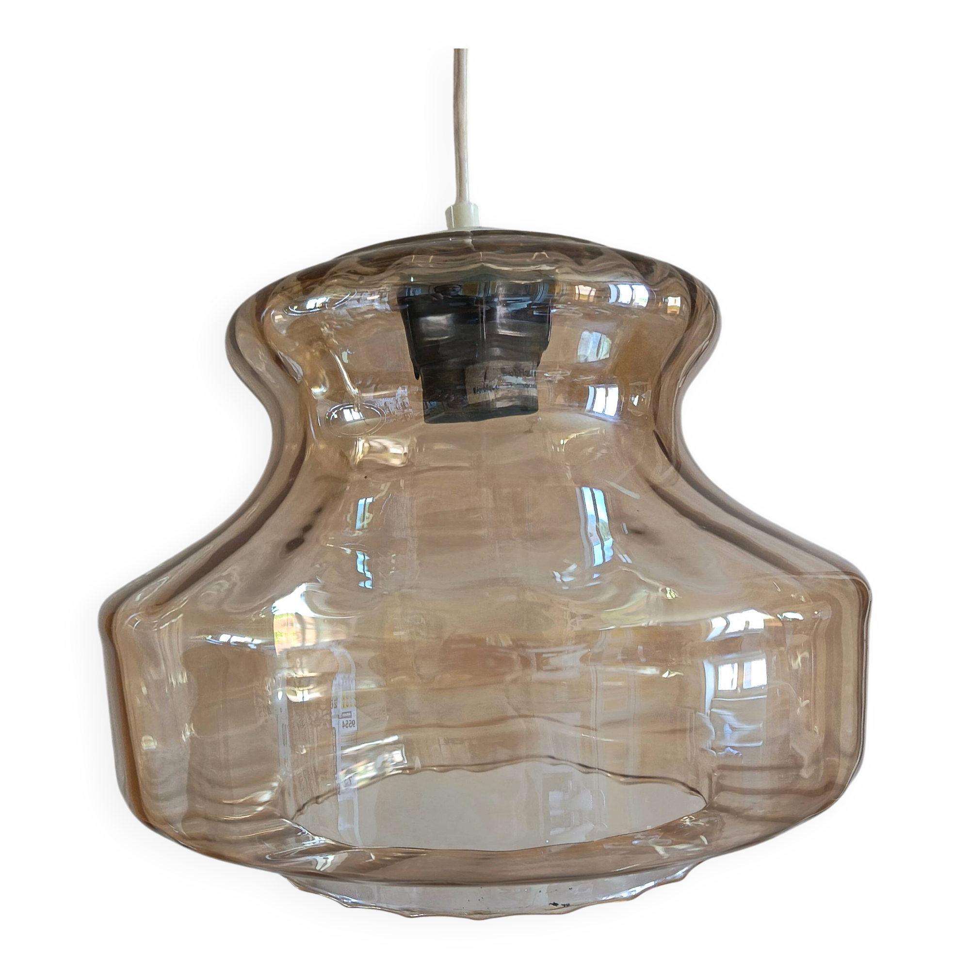 Suspension en verre années 70