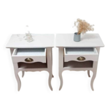Pair of antique bedside tables