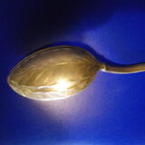 6 silver mocha spoons, 2 punches