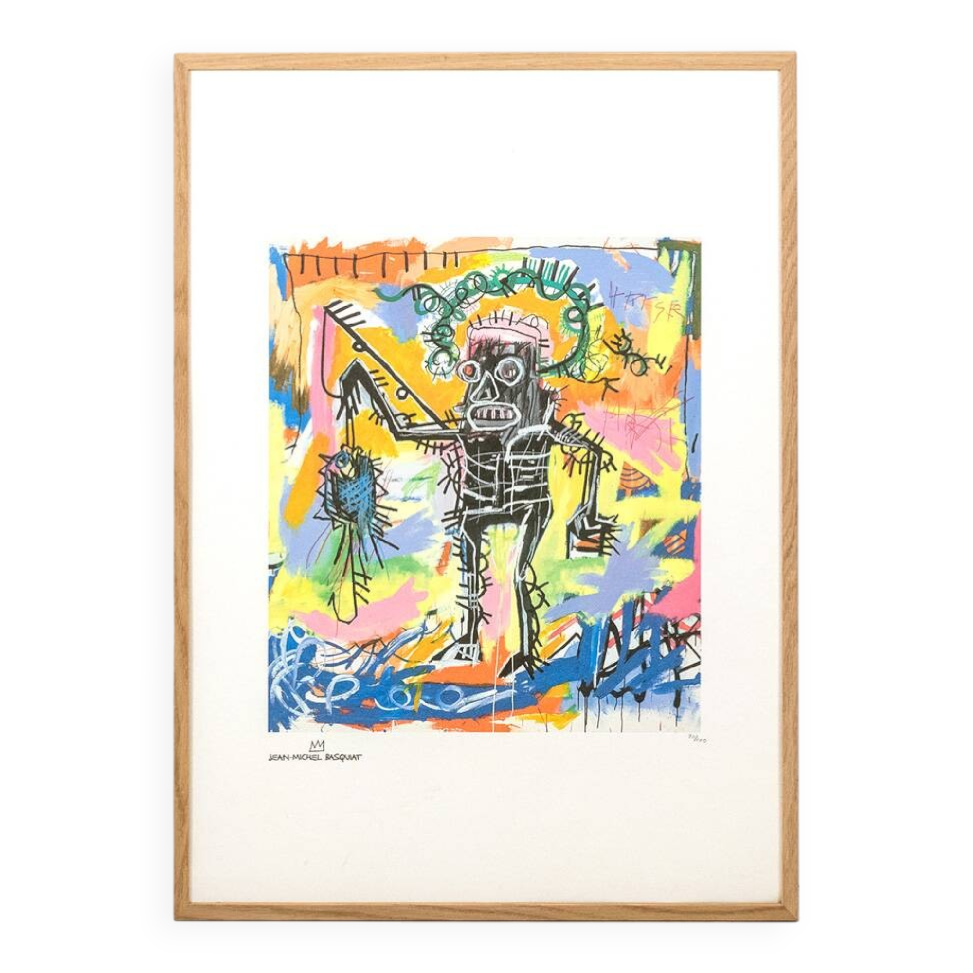 Jean-Michel Basquiat. Numbered color screenprint. 1990s.