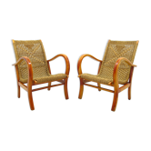 Chaises en corde vintage, 1970