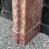 Louis XIV Style Fireplace In Purplish Brocatelle Marble Circa 1880