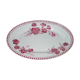 Oval dish in Sarreguemines earthenware, Elise model (36.5 x 24.2 cm)