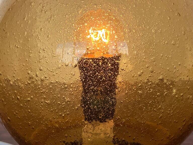 Design mid century artglass Table Lamp, 1980s - Czechoslovakia