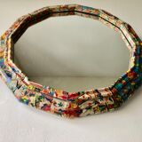 Vintage floral paper mirror