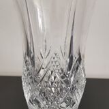 Lorraine cast crystal cylindrical vase with flared neck