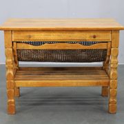 Danish mid-century oak sewing cabinet by Henning Kjaernulf