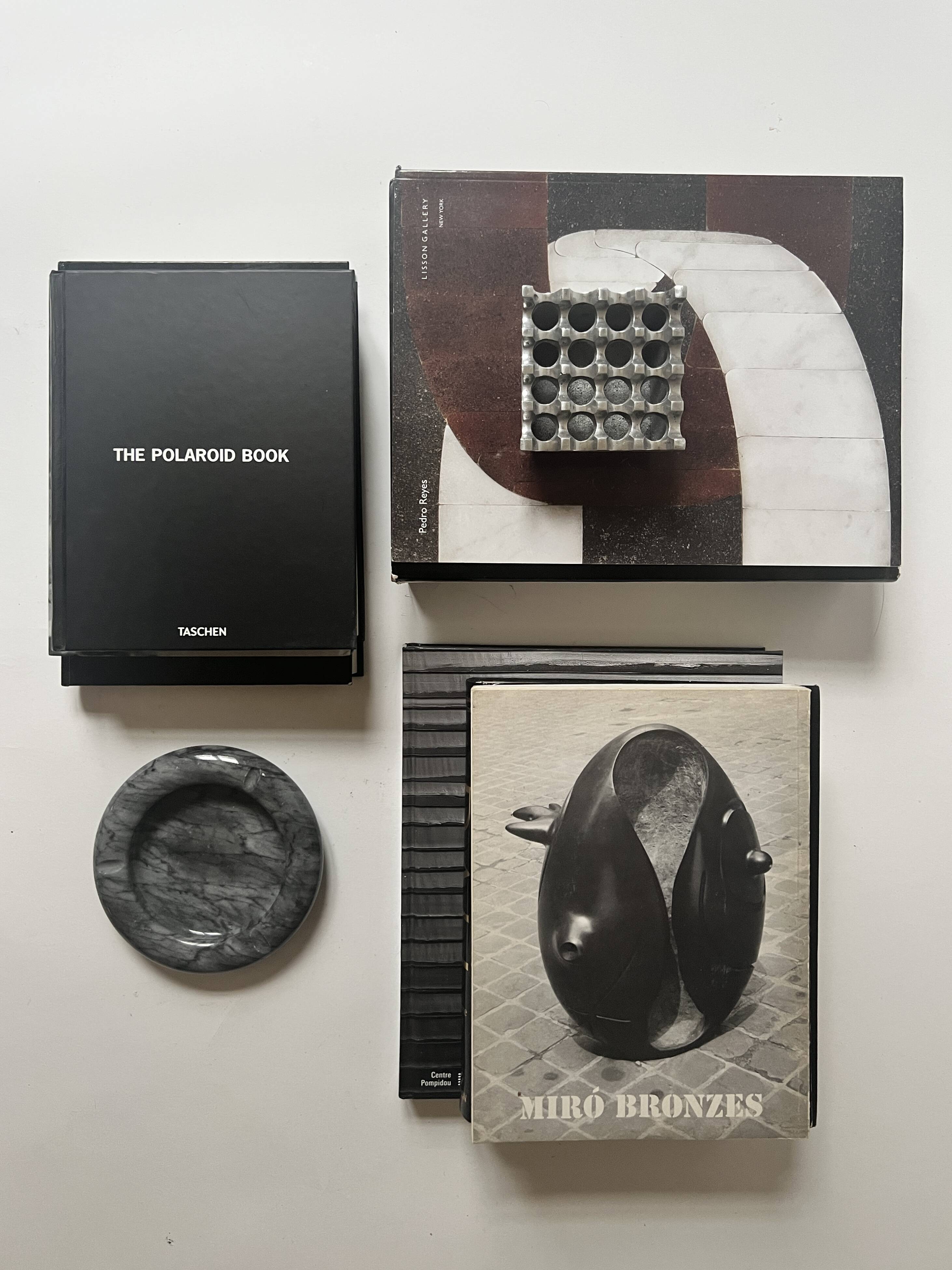 Cendrier marbre gris veiné, Italie 1970