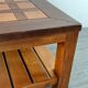Table basse danoise en chêne début XXème siècle plateau à damier