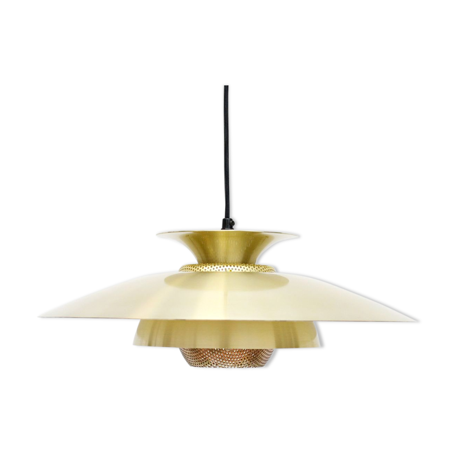 Suspension danoise « Massive » en laiton doré 1960