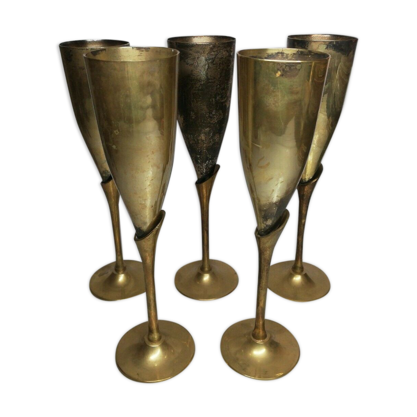 Vintage champagne flutes