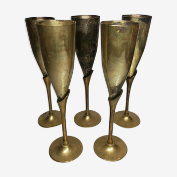 Vintage champagne flutes