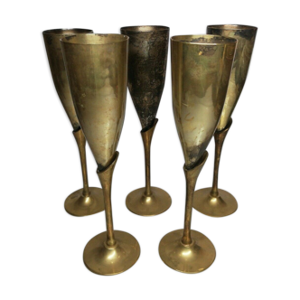 Vintage champagne flutes