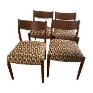 Lot 4 chaises teck cees - braakman