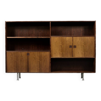 Buffet haut vintage scandinave moderne en palissandre avec bar par Æ. Jensen & T. Mølholm