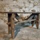 Vintage French Pine Bench – 1960s Seat or Side Table
