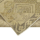 1960s Handmade Unique Oriental Beige Carpet 103 cm x 292 cm