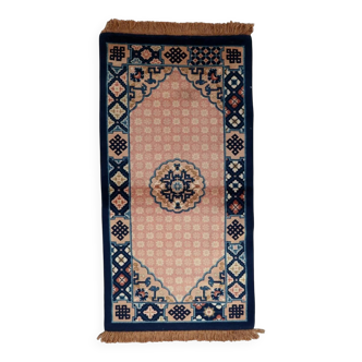 Antique 1930s Chinese Art Deco rug 64cm x 123cm - 1C1261