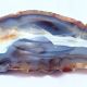 Vintage blue brown agate slice tray agate ashtray 1960
