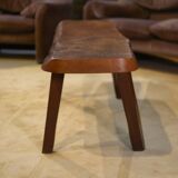 Brutalist elm bench by Aranjou, 1950s