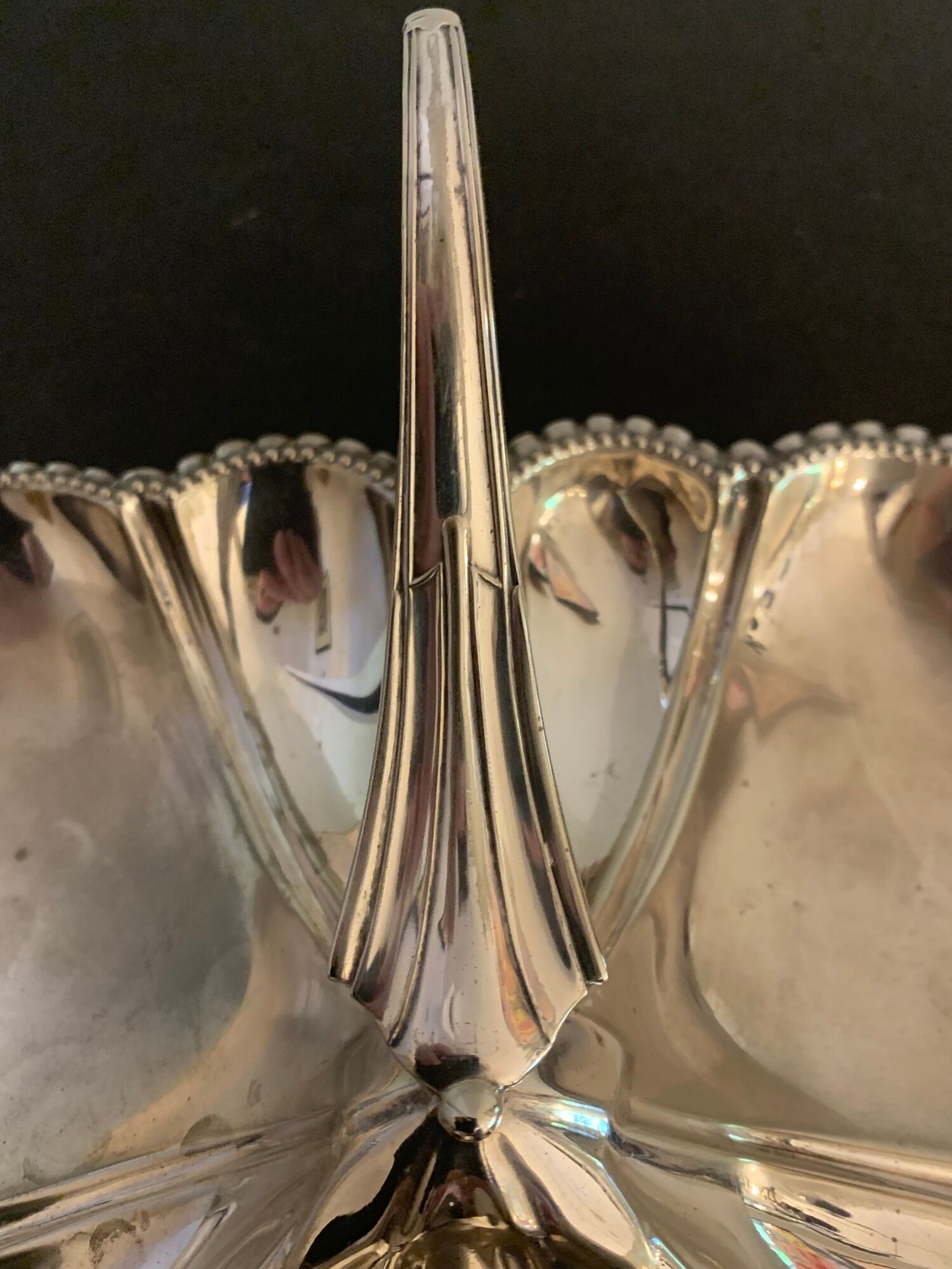 Walker Silver Metal Aperitif Dish - Sheffield Hall England Art Deco 1920