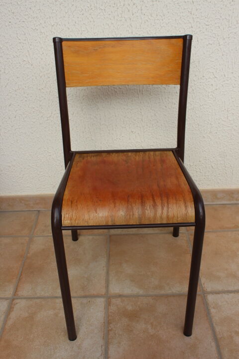 Lot de 4 chaises d'école Mullca 510 vintage