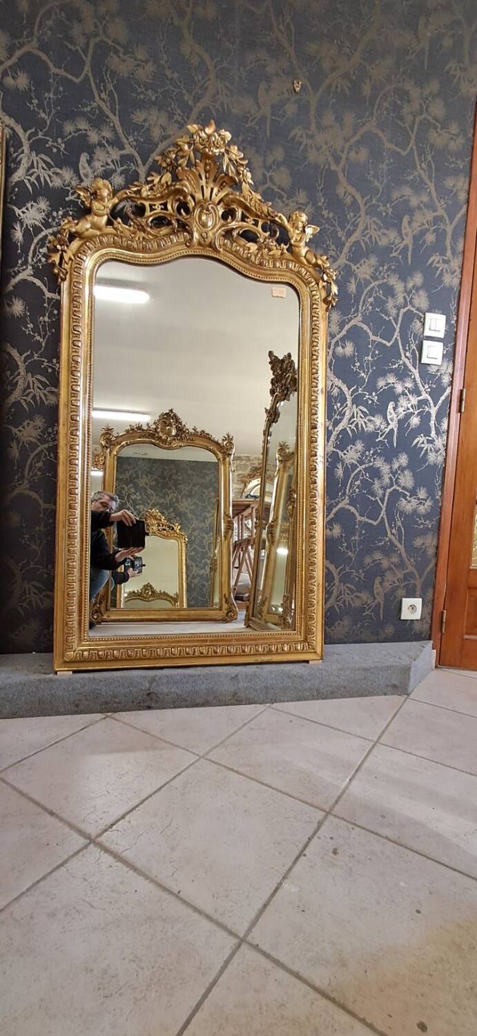 19th century mirror 163 x 84/91