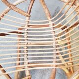 Pair of vintage rattan armchairs