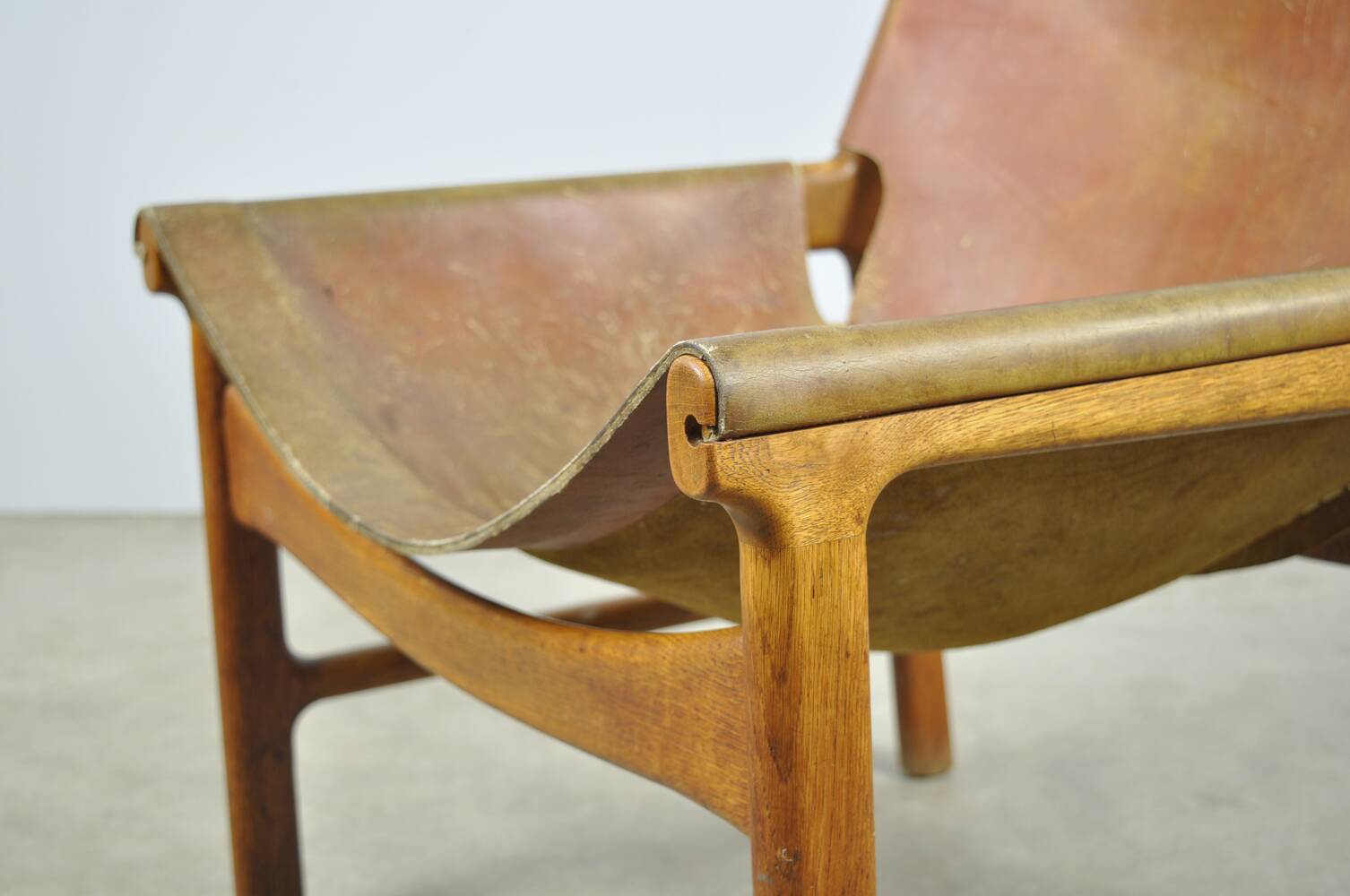 A/S MIKAEL LAURSEN / vintage leather armchair / Illum Wikkelsø / Denmark 1960s