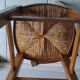 Paire de tabourets paille vintage