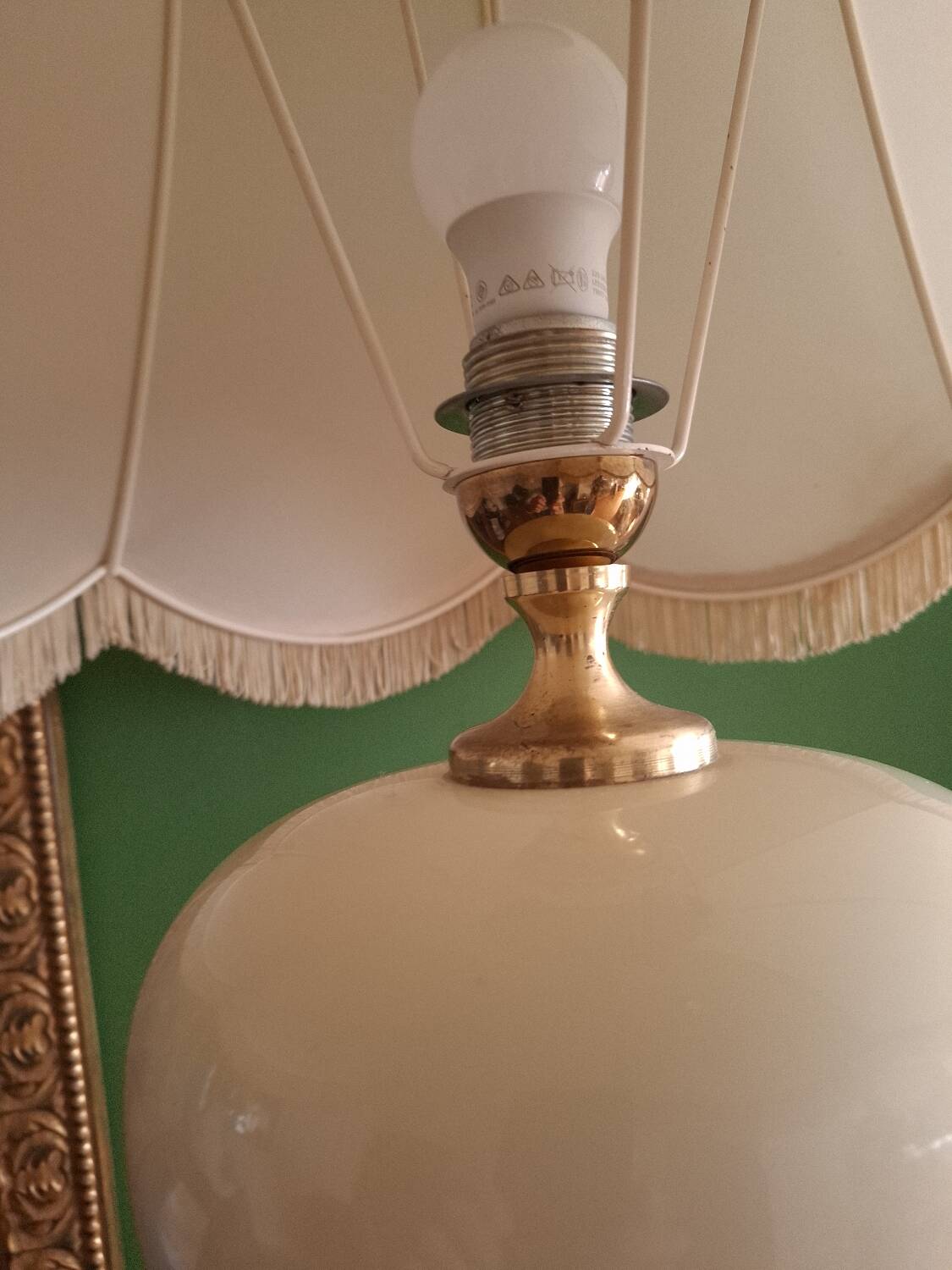 1980s lacquered metal lamp, the Dolphin