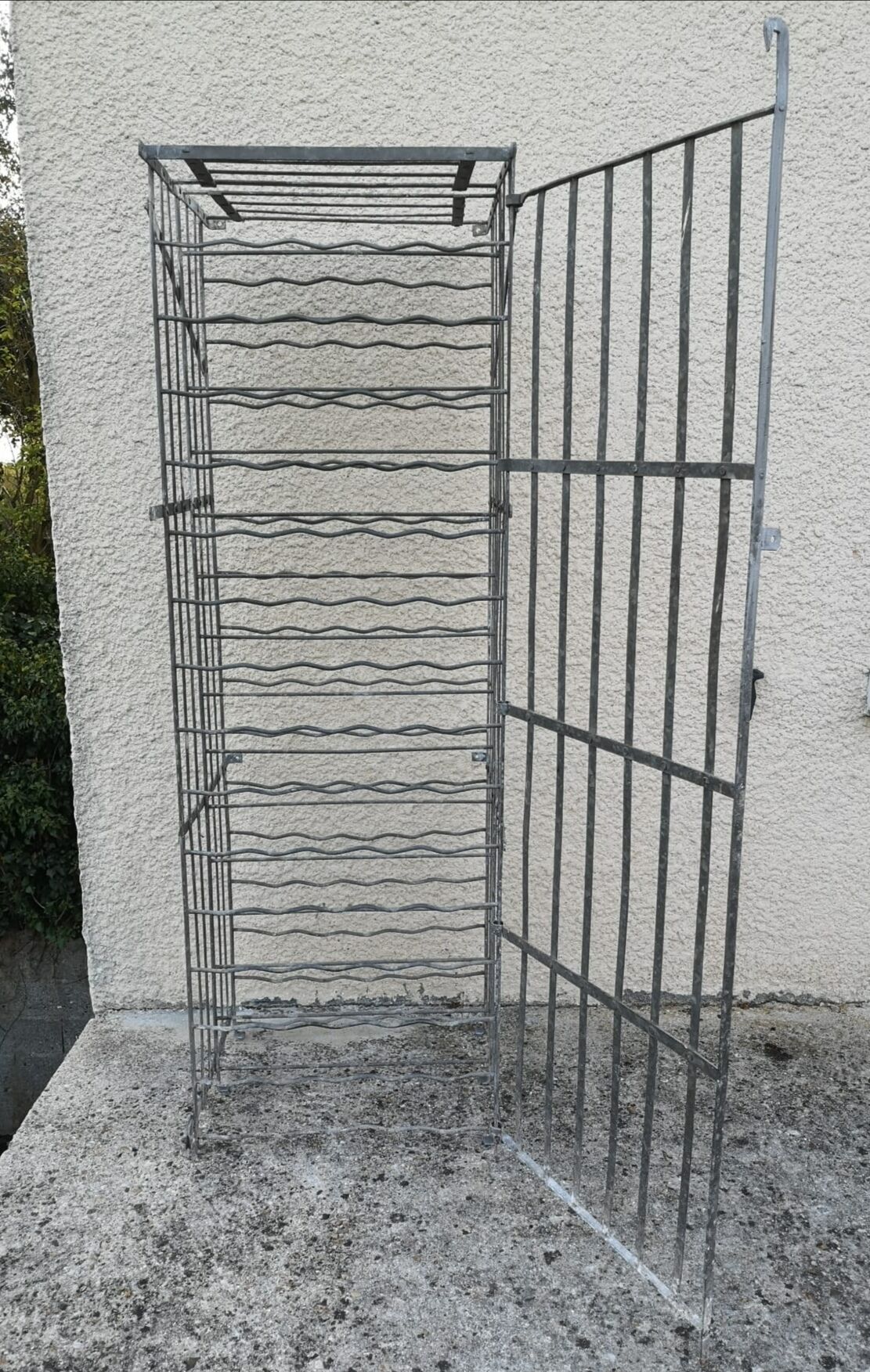 Old bottle bottle wine cage